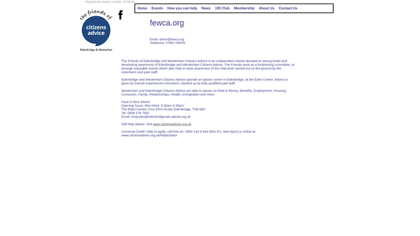 Screenshot of the The Friends Of Edenbridge And Westerham Citizens Advice Bureau website