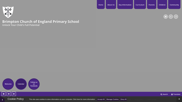 Screenshot of the Brimpton Church Of England Primary School (School Fund) website
