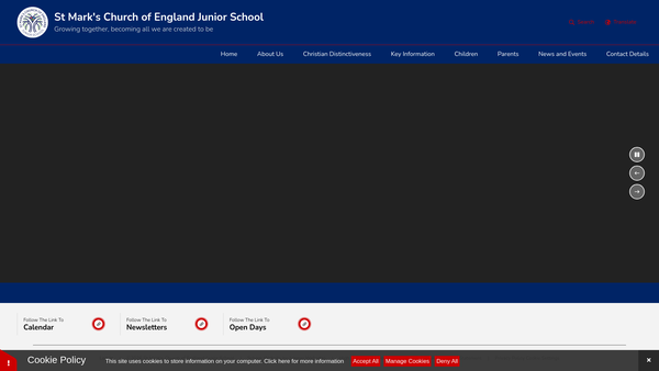 Screenshot of the St Marks PTA (Cheltenham) website