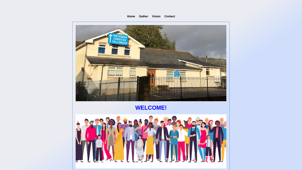 Screenshot of the Trethomas Christian Fellowship website