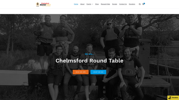 Screenshot of the Chelmsford Round Table No. 132 Charitable Trust website