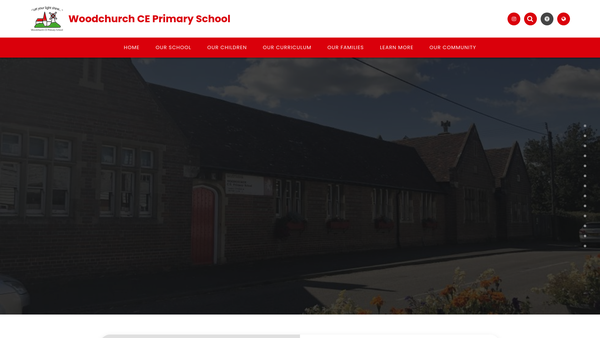 Screenshot of the Friends Of Woodchurch School Association website