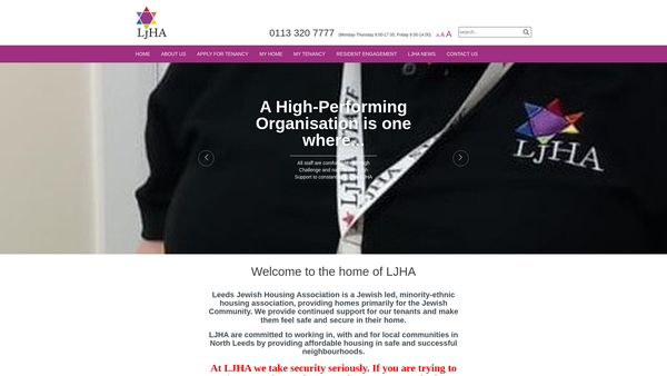 Screenshot of the Queenshill Synagogue website