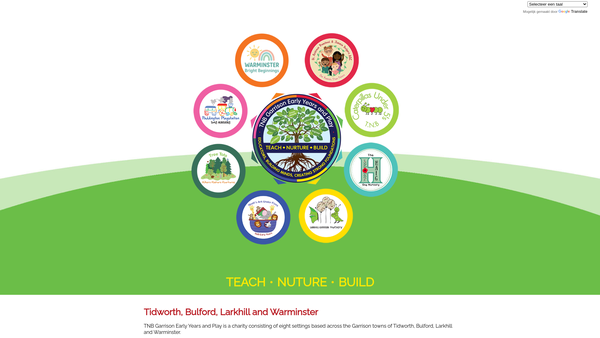 Screenshot of the Tnb Garrison Early Years And Play website