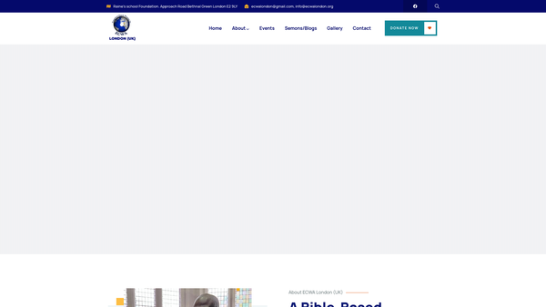 Screenshot of the Evangelical Church Winning All (Ecwa) website