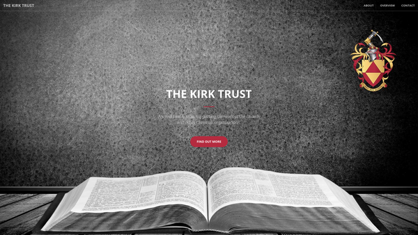 Screenshot of the The Kirk Trust website