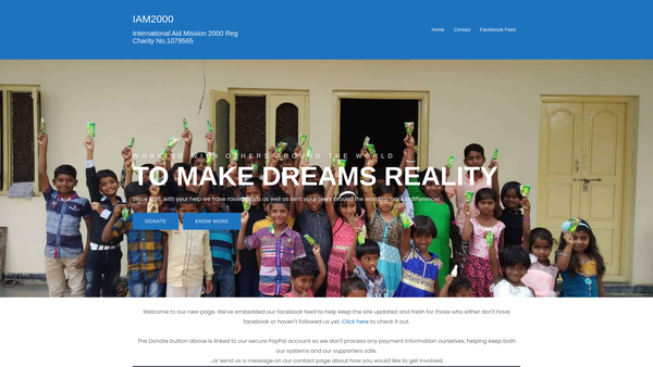 Screenshot of the International Aid Mission 2000 website