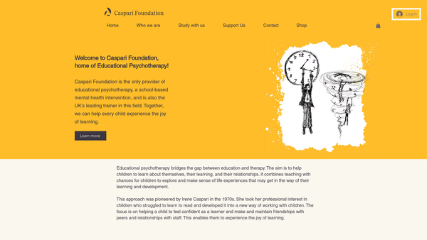 Screenshot of the Caspari Foundation website