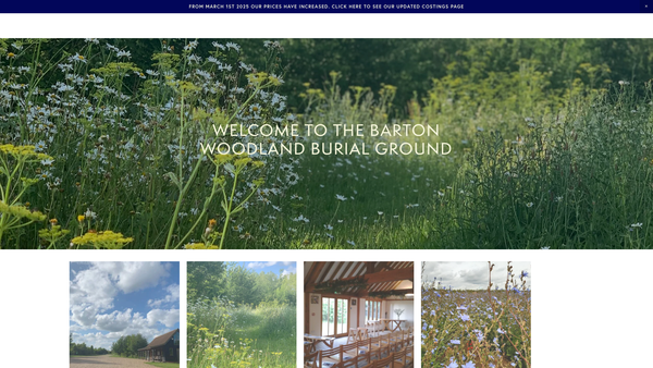 Screenshot of the The Arbory Trust website