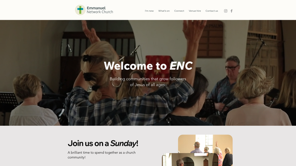Screenshot of the Cheltenham Network Church website