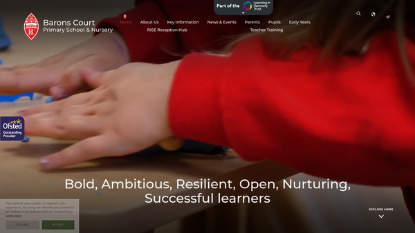 Screenshot of the Barons Court Trust Fund website