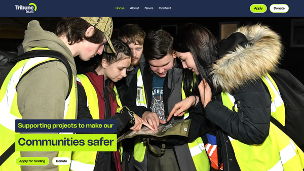Screenshot of the The Tribune Trust website