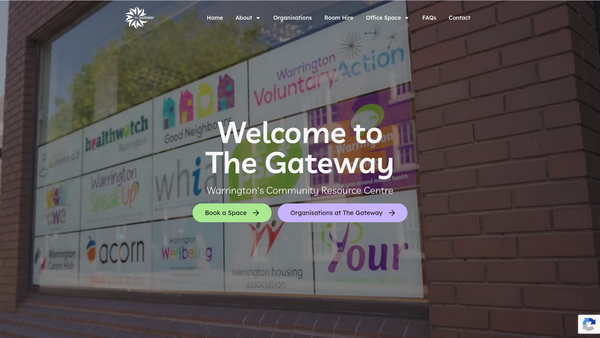 Screenshot of the The Gateway (Warrington) Ltd website