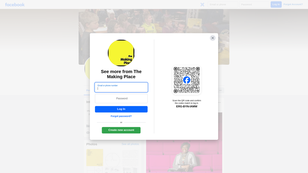 Screenshot of the The Making Place website