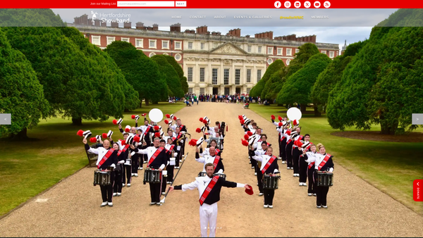 Screenshot of the Hertfordshire Band Academy website