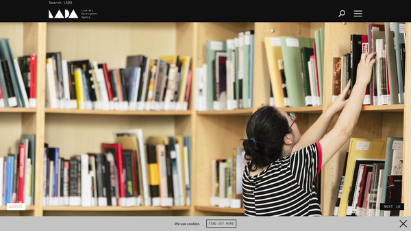 Screenshot of the Live Art Development Agency website