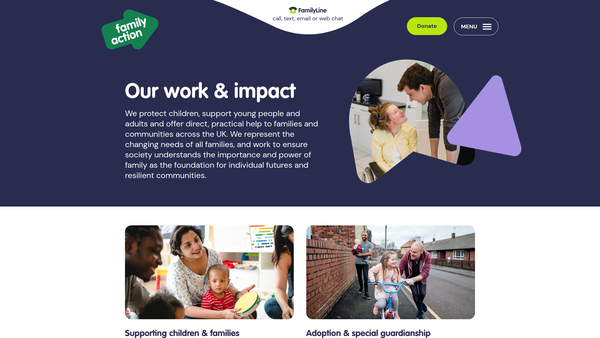Screenshot of the Portsmouth Abuse And Rape Counselling Service website