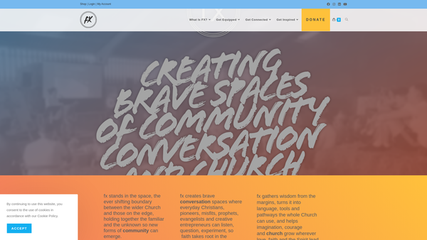Screenshot of the Fresh Expressions Limited website