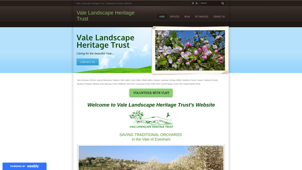 Screenshot of the Vale Landscape Heritage Trust website