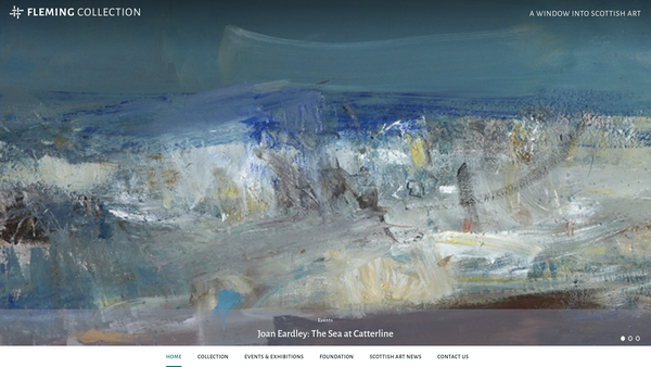 Screenshot of the The Fleming-Wyfold Art Foundation website
