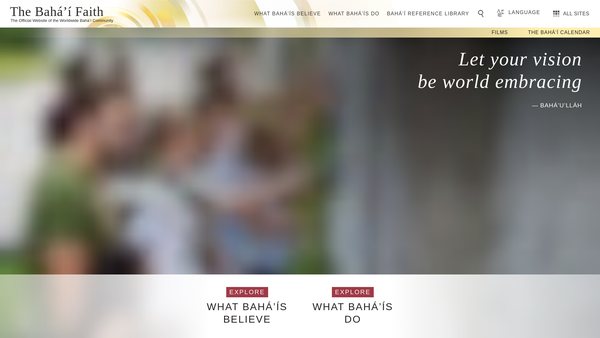 Screenshot of the Spiritual Assembly Of The Baha'is Of Worthing website