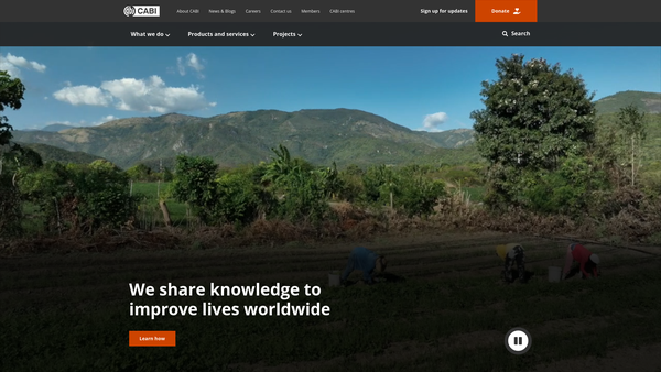 Screenshot of the Cabi Trust website
