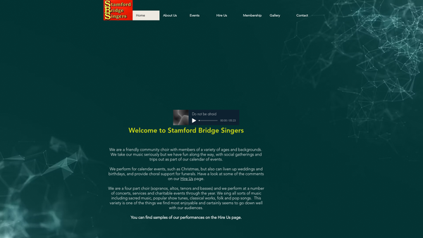 Screenshot of the Stamford Bridge Singers website