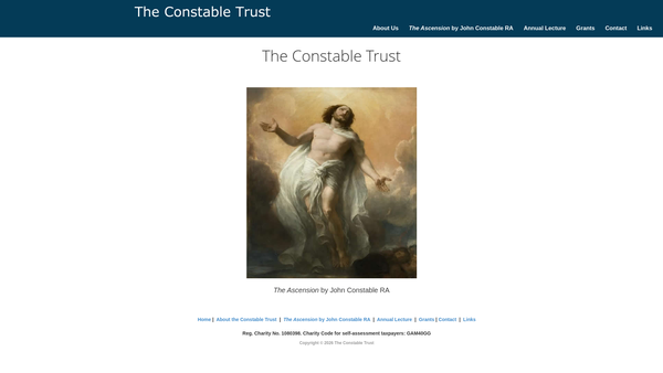 Screenshot of the The Constable Trust website