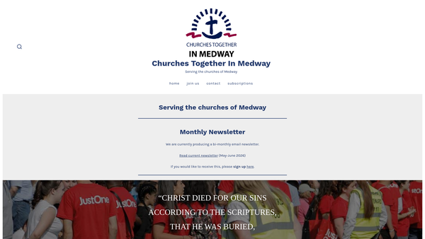 Screenshot of the Churches Together In Medway website