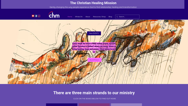 Screenshot of the The Christian Healing Mission website