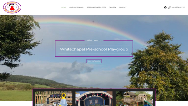 Screenshot of the Whitechapel Preschool Playgroup website