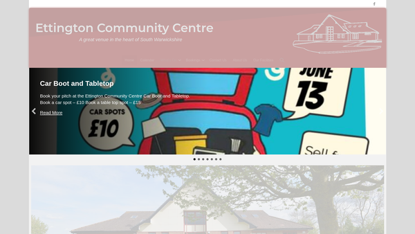 Screenshot of the Ettington Community Trust website