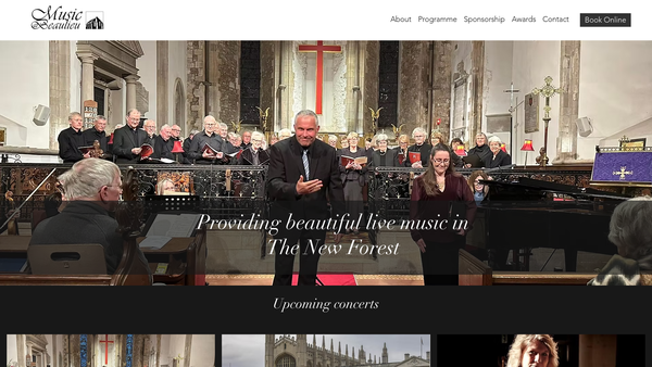 Screenshot of the Music At Beaulieu Trust website