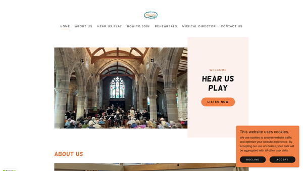 Screenshot of the Flutes & Co website