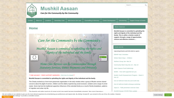 Screenshot of the Mushkil Aasaan Limited website