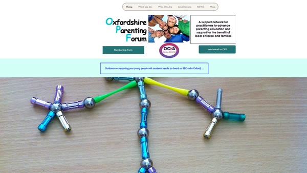 Screenshot of the Oxfordshire Parenting Forum website