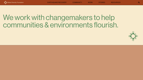 Screenshot of the The Global Diversity Foundation website