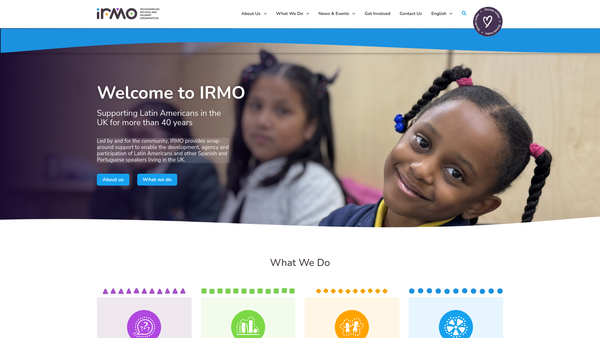 Screenshot of the Indo American Refugee And Migrant Organisation website