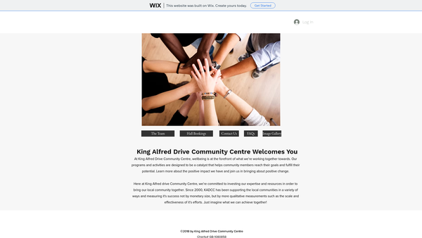 Screenshot of the King Alfred Drive Community Centre (K.a.d.c.c.) website