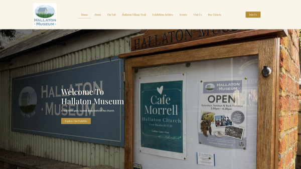Screenshot of the Hallaton Museum website