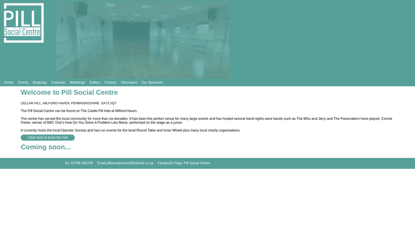 Screenshot of the Pill Social Centre Community Association website