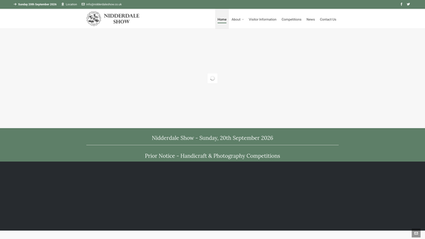 Screenshot of the The Nidderdale Agricultural Society Limited website