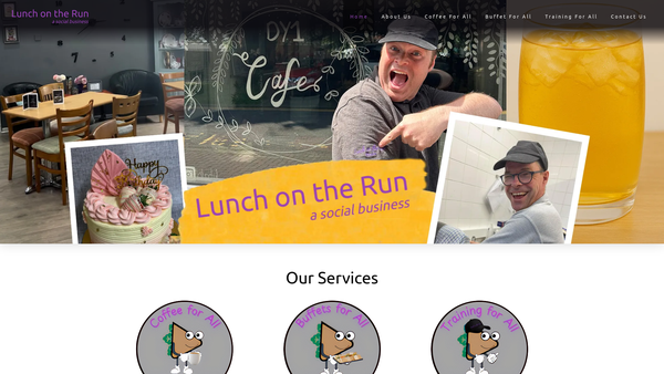 Screenshot of the Lunch On The Run Limited website