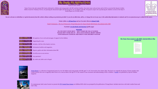 Screenshot of the Tymes Trust website