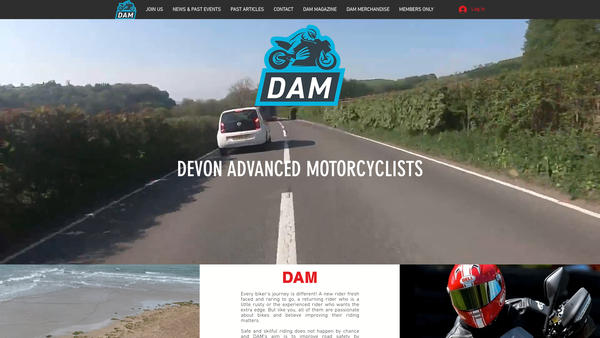 Screenshot of the Devon Advanced Motorcyclists website