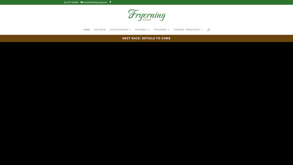 Screenshot of the Fryerning Foundation website