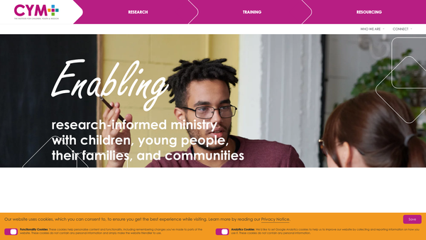 Screenshot of the Institute For Children, Youth And Mission website