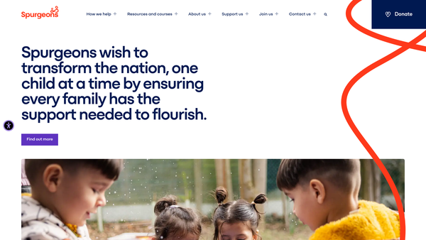 Screenshot of the Spurgeons website