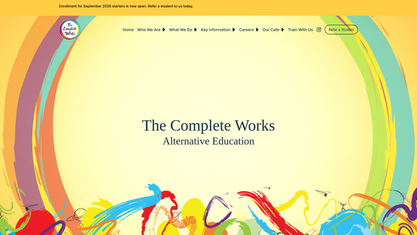 Screenshot of the The Complete Works Limited website