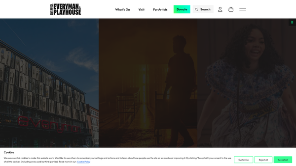 Screenshot of the Liverpool And Merseyside Theatres Trust Limited website